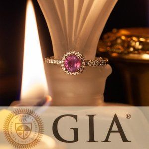 1.18ctw Natural Alexandrite Diamond 18k White and Yellow Gold Engagement Ring